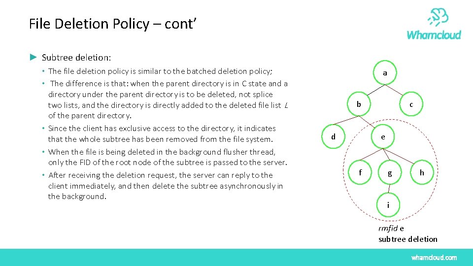 File Deletion Policy – cont’ ► Subtree deletion: • The file deletion policy is File Deletion Policy – cont’ ► Subtree deletion: • The file deletion policy is