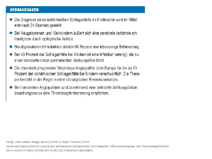 Steiger, Hans-Jakob; Hänggi, Daniel; Assmann, Birgit; Turowski, Bernd Zerebrale Angiopathien als Ursache von ischämischen