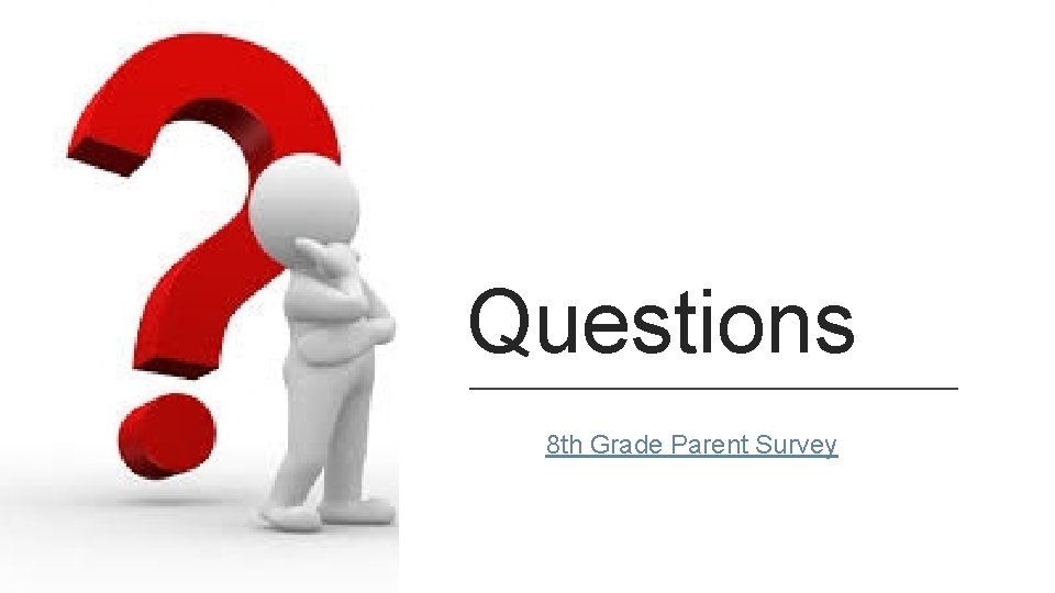 Questions 8 th Grade Parent Survey 