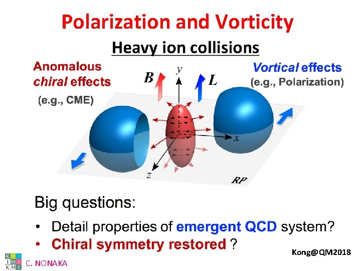 Polarization and Vorticity Kong@QM 2018 C. NONAKA 