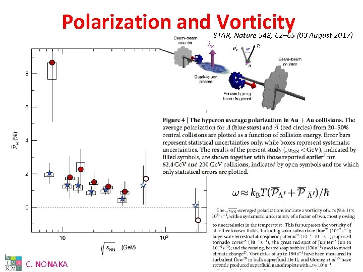 Polarization and Vorticity STAR, Nature 548, 62– 65 (03 August 2017) C. NONAKA 