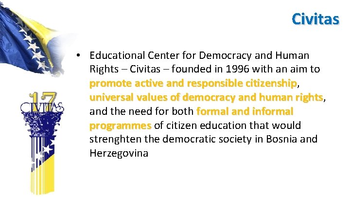 Civitas • Educational Center for Democracy and Human Rights – Civitas – founded in