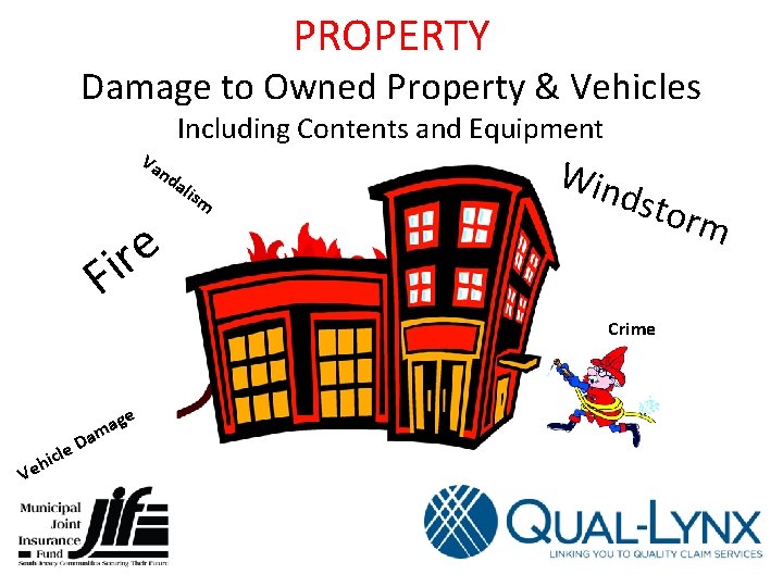PROPERTY Damage to Owned Property & Vehicles Including Contents and Equipment Va nd e