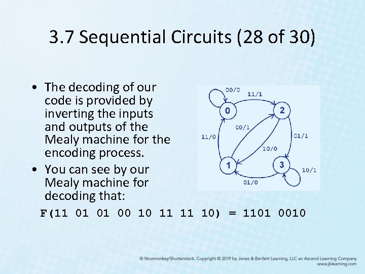 3. 7 Sequential Circuits (28 of 30) • The decoding of our code is 3. 7 Sequential Circuits (28 of 30) • The decoding of our code is
