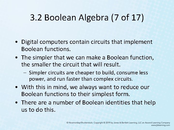3. 2 Boolean Algebra (7 of 17) • Digital computers contain circuits that implement 3. 2 Boolean Algebra (7 of 17) • Digital computers contain circuits that implement