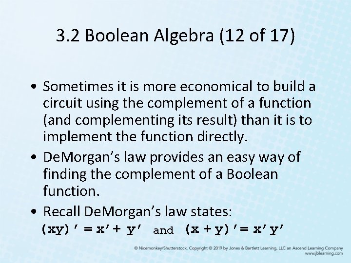 3. 2 Boolean Algebra (12 of 17) • Sometimes it is more economical to 3. 2 Boolean Algebra (12 of 17) • Sometimes it is more economical to