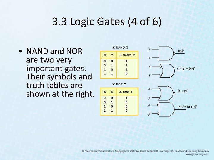 3. 3 Logic Gates (4 of 6) • NAND and NOR are two very 3. 3 Logic Gates (4 of 6) • NAND and NOR are two very