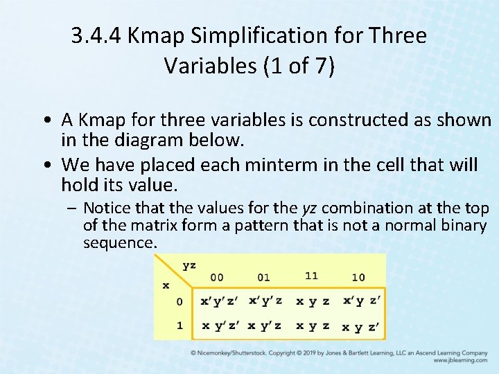 3. 4. 4 Kmap Simplification for Three Variables (1 of 7) • A Kmap 3. 4. 4 Kmap Simplification for Three Variables (1 of 7) • A Kmap