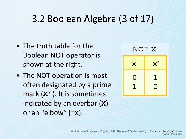 3. 2 Boolean Algebra (3 of 17) • 3. 2 Boolean Algebra (3 of 17) •