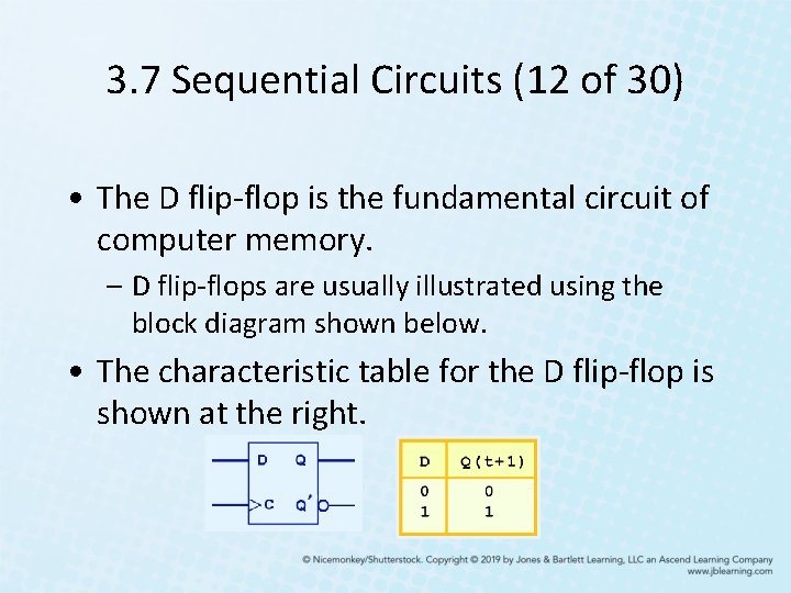 3. 7 Sequential Circuits (12 of 30) • The D flip-flop is the fundamental 3. 7 Sequential Circuits (12 of 30) • The D flip-flop is the fundamental