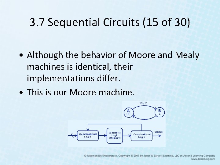 3. 7 Sequential Circuits (15 of 30) • Although the behavior of Moore and 3. 7 Sequential Circuits (15 of 30) • Although the behavior of Moore and