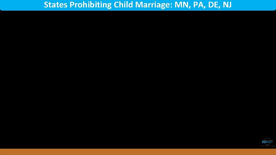 States Prohibiting Child Marriage: MN, PA, DE, NJ Rwanda 