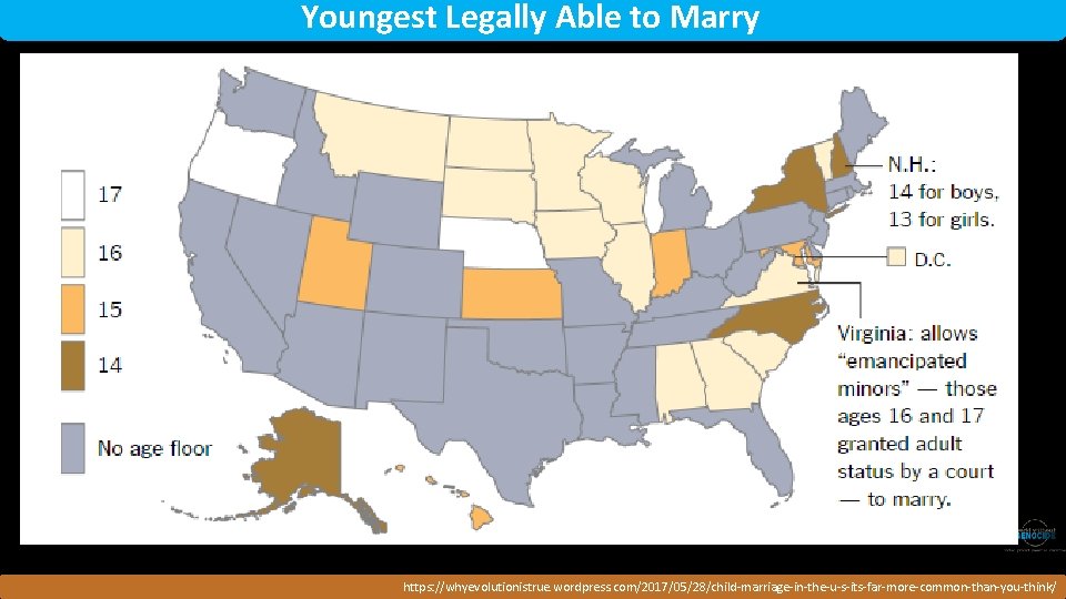 Youngest Legally Able to Marry. Rwanda https: //whyevolutionistrue. wordpress. com/2017/05/28/child-marriage-in-the-u-s-its-far-more-common-than-you-think/ 