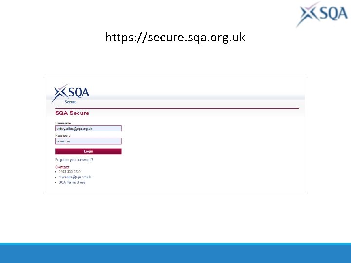 https: //secure. sqa. org. uk 