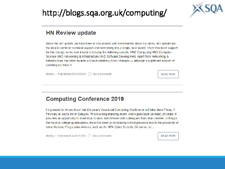 http: //blogs. sqa. org. uk/computing/ 