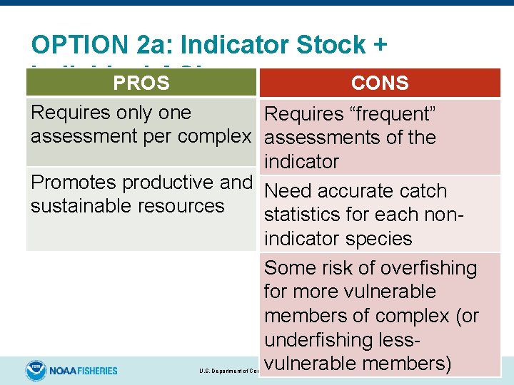 OPTION 2 a: Indicator Stock + Individual ACL CONS PROS Requires only one Requires