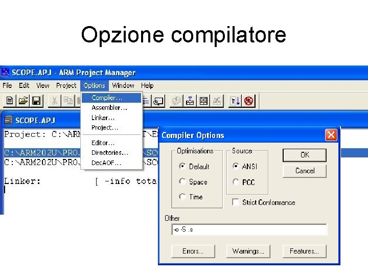 Opzione compilatore 