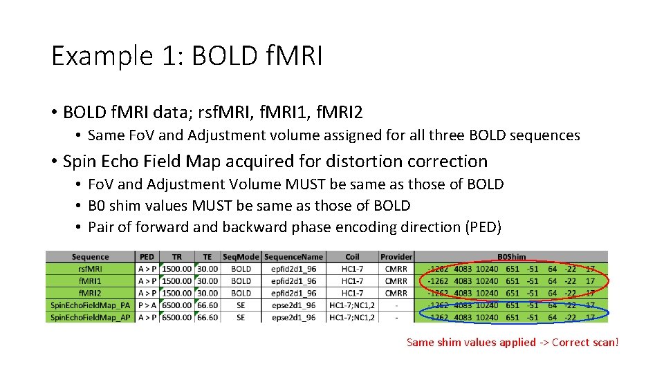 Example 1: BOLD f. MRI • BOLD f. MRI data; rsf. MRI, f. MRI