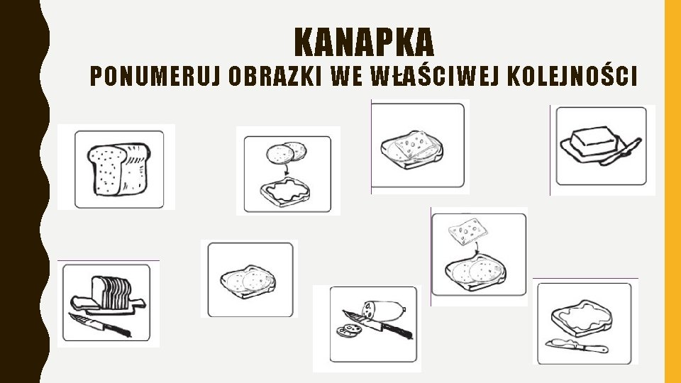 KANAPKA PONUMERUJ OBRAZKI WE WŁAŚCIWEJ KOLEJNOŚCI 