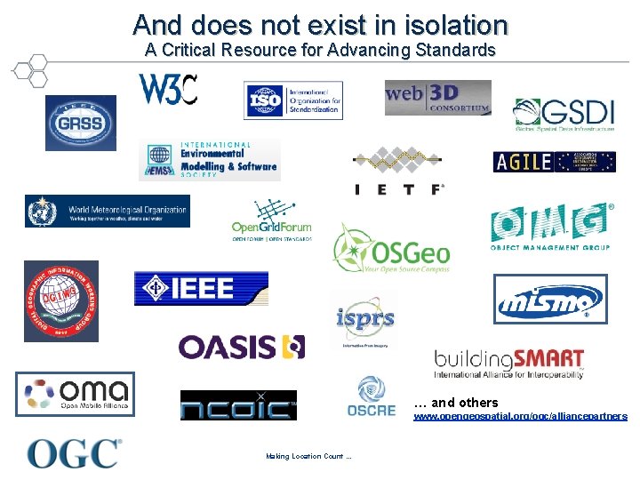 And does not exist in isolation A Critical Resource for Advancing Standards … and