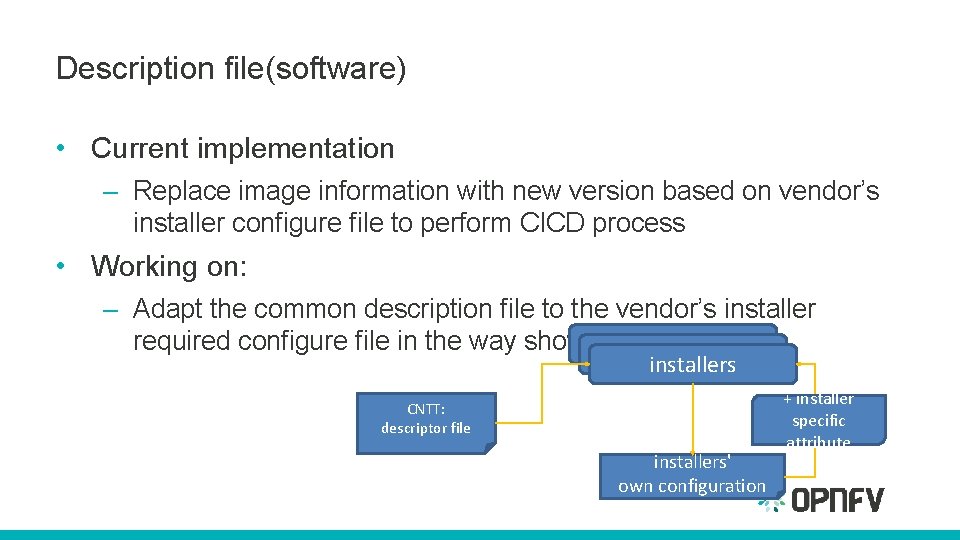 Description file(software) • Current implementation – Replace image information with new version based on