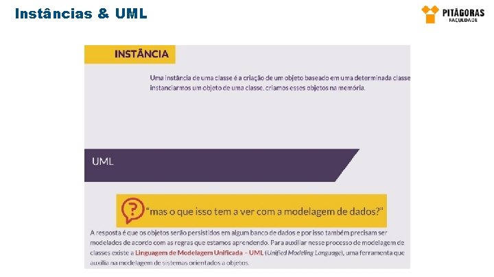 Instâncias & UML 