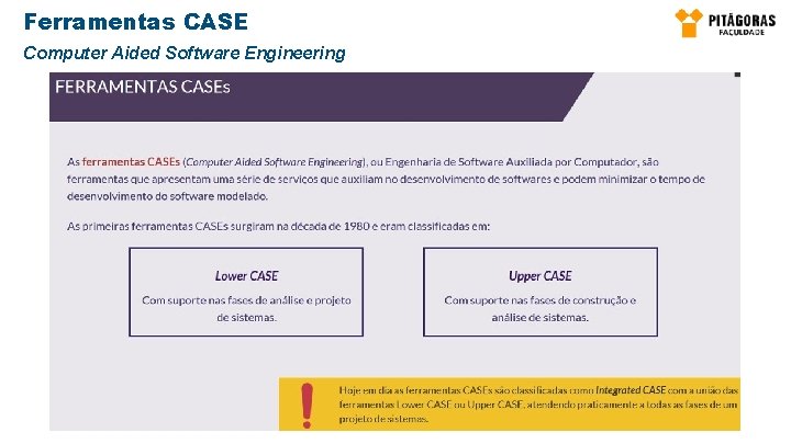 Ferramentas CASE Computer Aided Software Engineering 