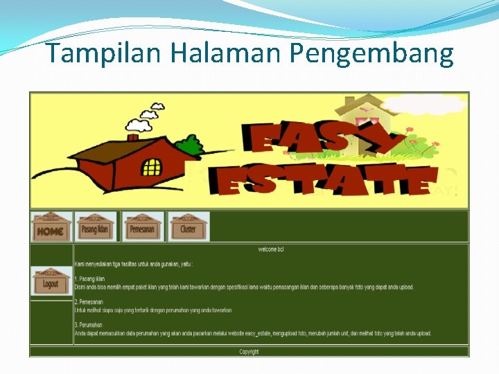 Tampilan Halaman Pengembang Tampilan Halaman Pengembang