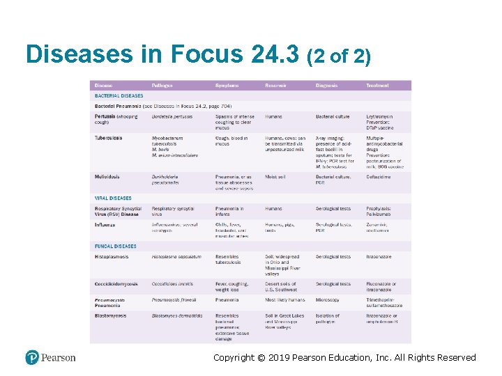 Diseases in Focus 24. 3 (2 of 2) Copyright © 2019 Pearson Education, Inc.
