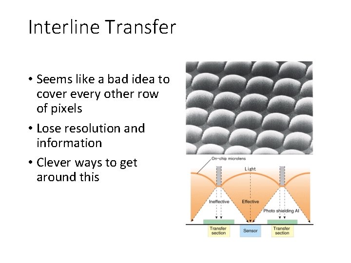Interline Transfer • Seems like a bad idea to cover every other row of