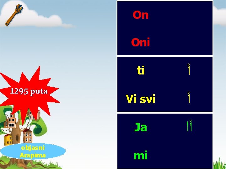 On Oni ti 1295 puta Vi svi Ja objasni Arapima mi ﺃ ﺃ ﺃﺍ