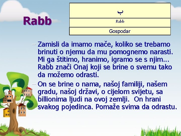 Rabb ﺏ Rabb Gospodar – Zamisli da imamo mače, koliko se trebamo brinuti o