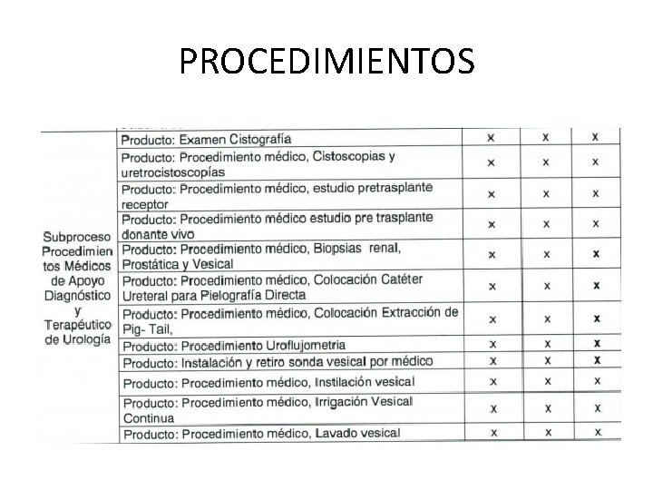 PROCEDIMIENTOS 