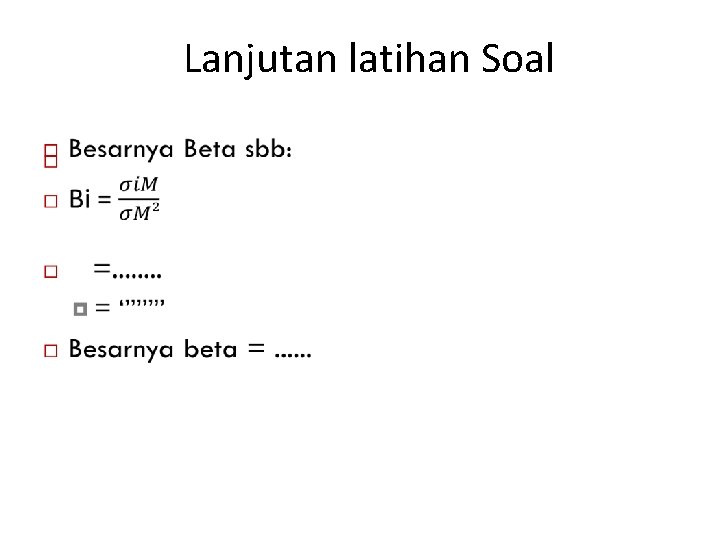 Lanjutan latihan Soal 