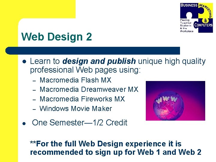 Web Design 2 l Learn to design and publish unique high quality professional Web