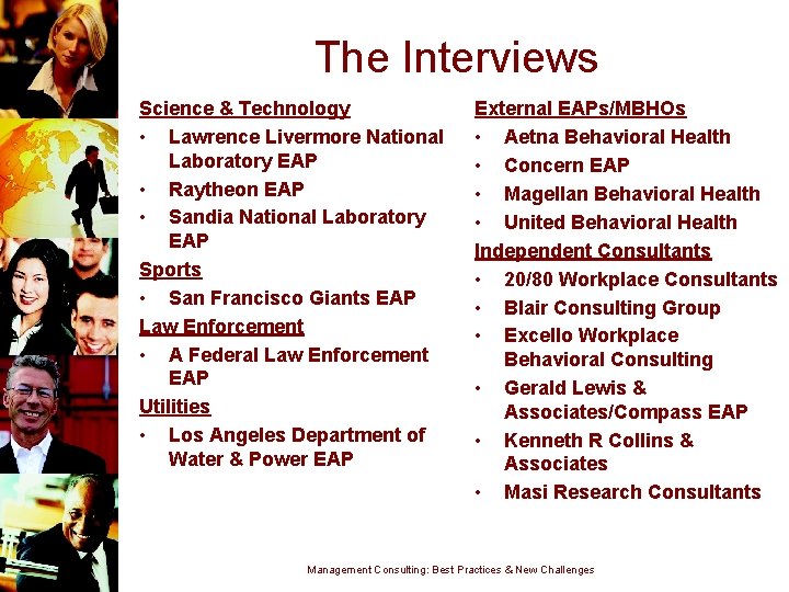 The Interviews Science & Technology • Lawrence Livermore National Laboratory EAP • Raytheon EAP