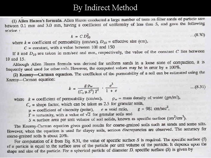 By Indirect Method 