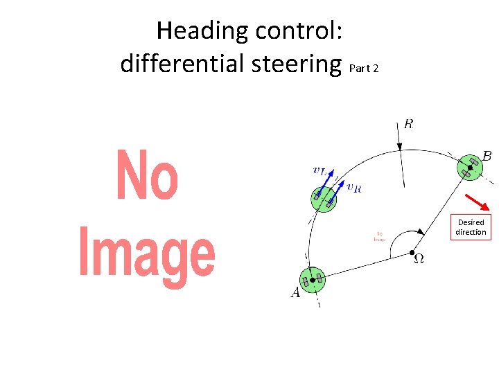 Heading control: differential steering Part 2 • Desired direction 