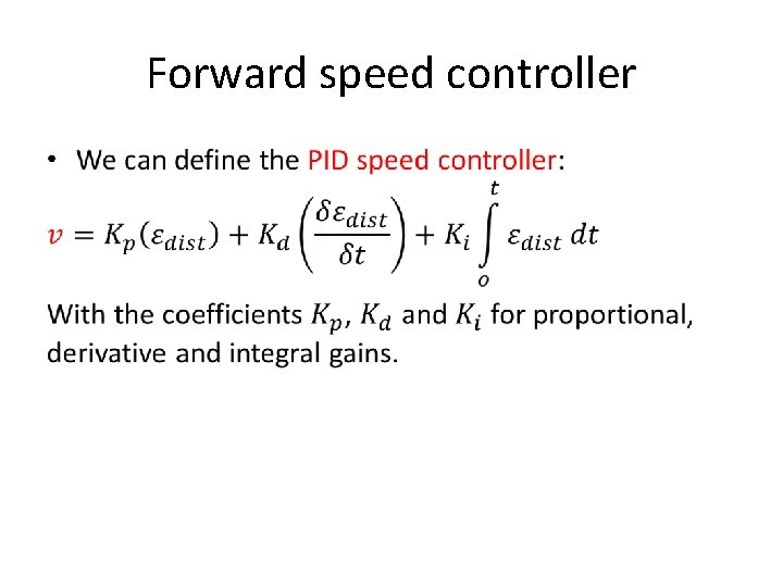 Forward speed controller • 