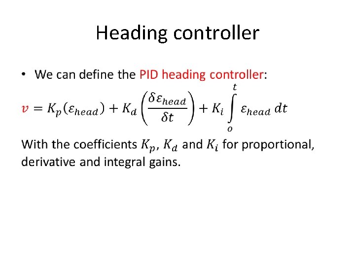 Heading controller • 