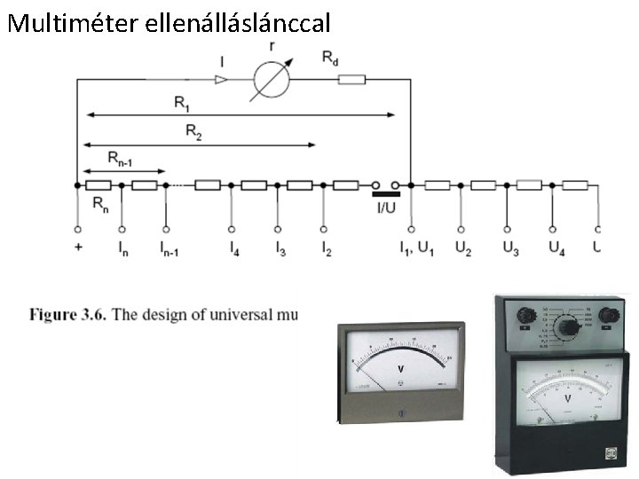 Multiméter ellenálláslánccal 