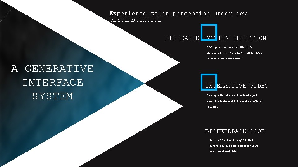 Experience color perception under new circumstances… � EEG-BASED EMOTION DETECTION EEG signals are recorded,