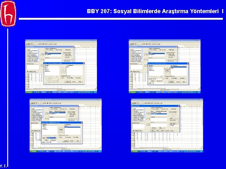 BBY 207: Sosyal Bilimlerde Araştırma Yöntemleri I Y. T. 