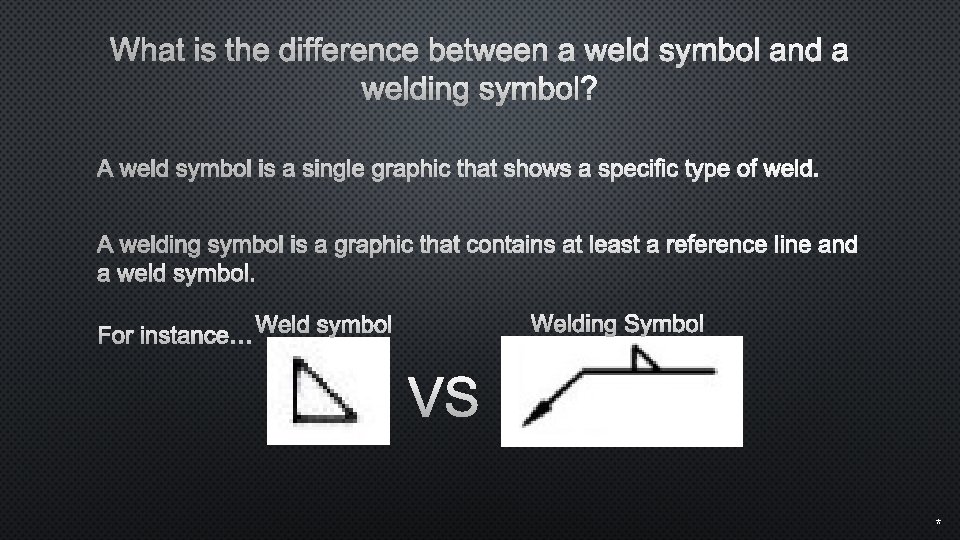 What is the difference between a weld symbol and a welding symbol? A weld