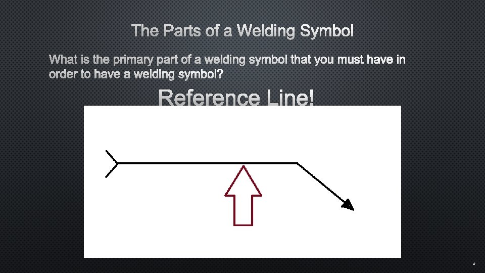 The Parts of a Welding Symbol What is the primary part of a welding