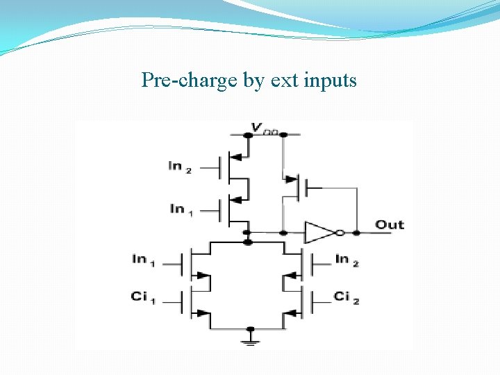Pre-charge by ext inputs 