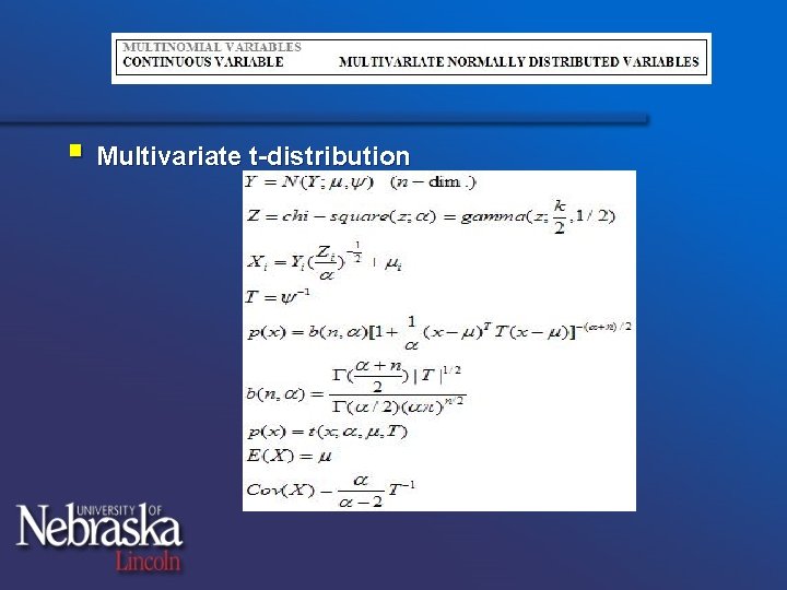 § Multivariate t-distribution 