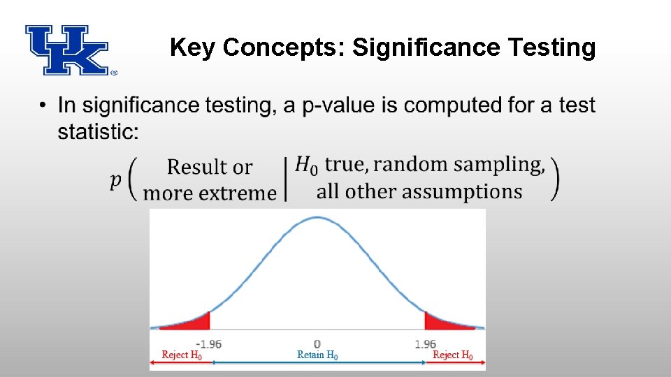 Key Concepts: Significance Testing • 