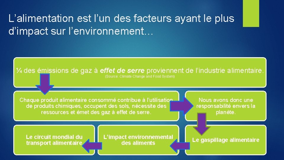 Les habitudes de consommation alimentaires et leurs impacts