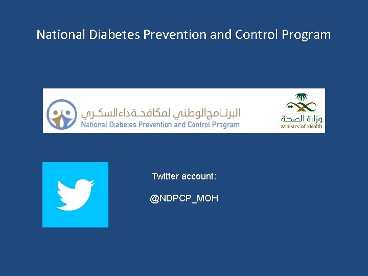 National Diabetes Prevention and Control Program Twitter account: @NDPCP_MOH 